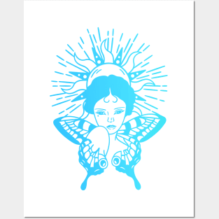 Sky Blue Fairy Posters and Art